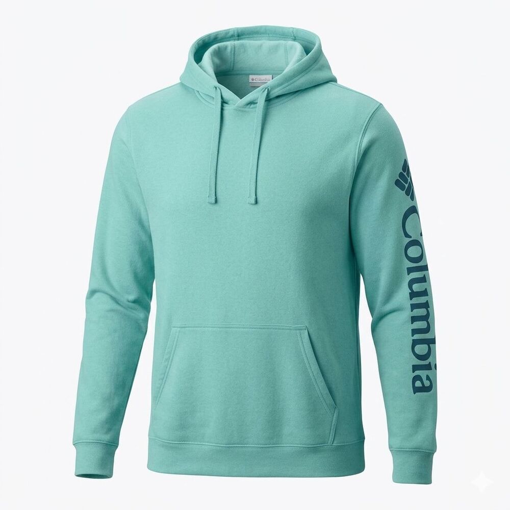 Columbia Trek Graphic Fleece Pullover Hoodie Women 1X Joey Pockets Marine Green